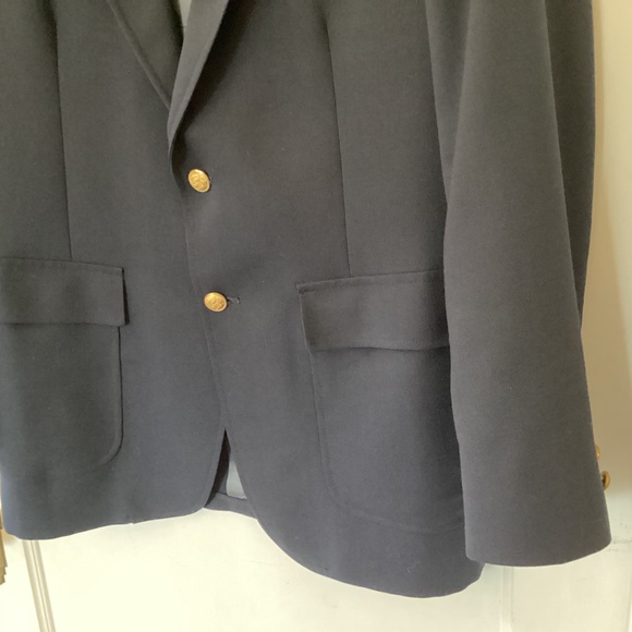 Vintage Boston Store Navy Blazer Men’s 41R Brass Buttons Pockets Lightweight - Picture 3 of 14